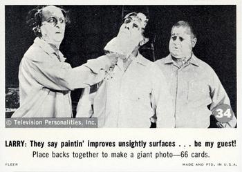 1966 Fleer The Three Stooges #34  They Say Paintin' Improves Unsightly Front