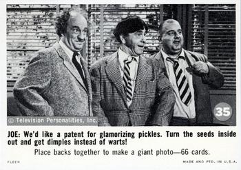 1966 Fleer The Three Stooges #35  We'd Like A Patent For Glamorizing Front