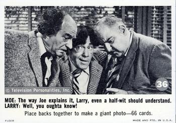 1966 Fleer The Three Stooges #36  The Way Joe Explains It, Larry Front