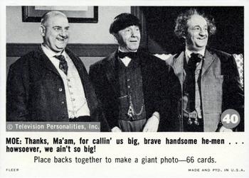 1966 Fleer The Three Stooges #40  Thanks, Ma'am, For Callin' Us Big, Brave Front