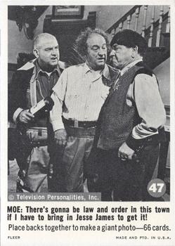 1966 Fleer The Three Stooges #47  There's Gonna Be Law And Order In This Front