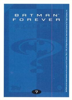 1995 Topps Batman Forever Stickers #7 Bruce Wayne Back