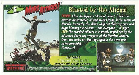 1996 Topps Widevision Mars Attacks! #5 Blasted by the Aliens! Back