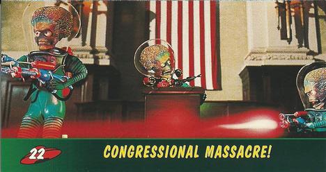 1996 Topps Widevision Mars Attacks! #22 Congressional Massacre! Front
