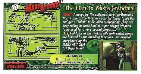 1996 Topps Widevision Mars Attacks! #50 The Plan to Waste Grandma! Back
