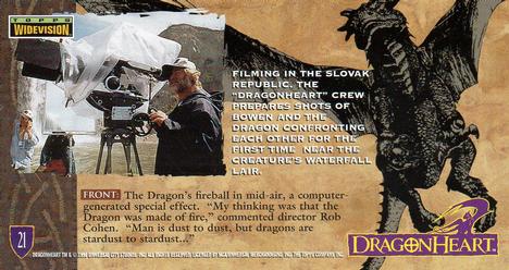 1996 Topps Dragonheart #21 Filming in the Slovak Republic, the 