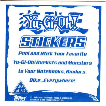 2002 Topps Yu-Gi-Oh Stickers #30 Black Skull Dragon Back