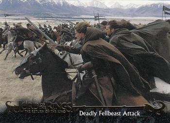 2003 Topps Lord of the Rings: The Return of the King #30 Deadly Fellbeast Attack Front