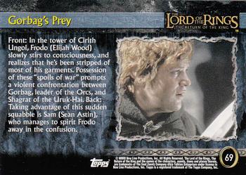 2003 Topps Lord of the Rings: The Return of the King #69 Gorbag's Prey Back