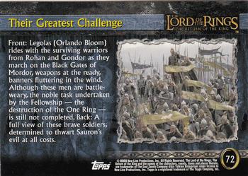 2003 Topps Lord of the Rings: The Return of the King #72 Their Greatest Challenge Back