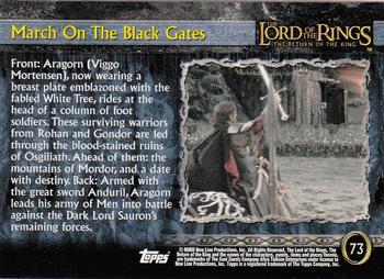 2003 Topps Lord of the Rings: The Return of the King #73 March On The Black Gates Back