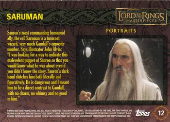 2006 Topps Lord of the Rings Masterpieces #12 Saruman Back