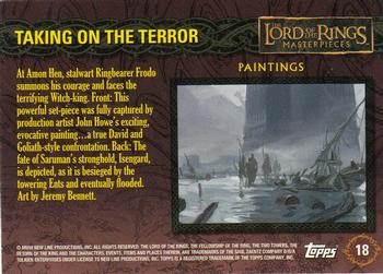 2006 Topps Lord of the Rings Masterpieces #18 Taking on the Terror Back