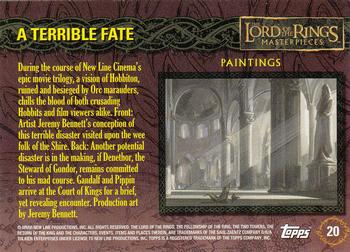 2006 Topps Lord of the Rings Masterpieces #20 A Terrible Fate Back