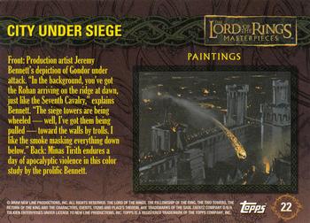 2006 Topps Lord of the Rings Masterpieces #22 City Under Siege Back