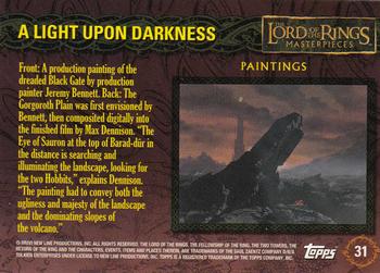 2006 Topps Lord of the Rings Masterpieces #31 A Light Upon Darkness Back