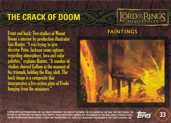 2006 Topps Lord of the Rings Masterpieces #33 The Crack of Doom Back