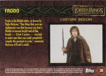 2006 Topps Lord of the Rings Masterpieces #38 Frodo Back