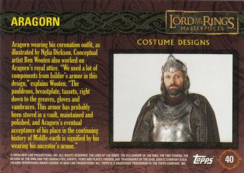 2006 Topps Lord of the Rings Masterpieces #40 Aragorn Back