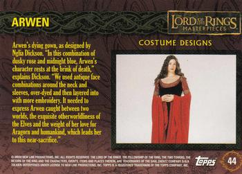 2006 Topps Lord of the Rings Masterpieces #44 Arwen Back