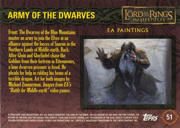 2006 Topps Lord of the Rings Masterpieces #51 Army of the Dwarves Back