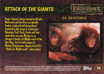2006 Topps Lord of the Rings Masterpieces #55 Attack of the Giants Back