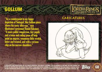 2006 Topps Lord of the Rings Masterpieces #68 Gollum Back