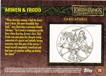 2006 Topps Lord of the Rings Masterpieces #70 Arwen & Frodo Back