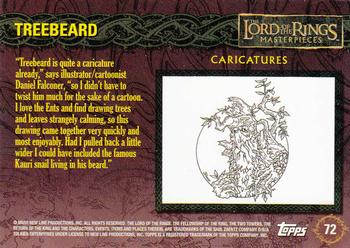 2006 Topps Lord of the Rings Masterpieces #72 Treebeard Back