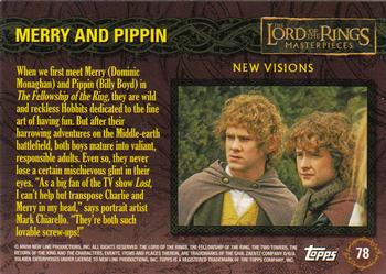 2006 Topps Lord of the Rings Masterpieces #78 Merry and Pippin Back
