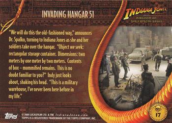 2008 Topps Indiana Jones and the Kingdom of the Crystal Skull #17 Invading Hangar 51 Back