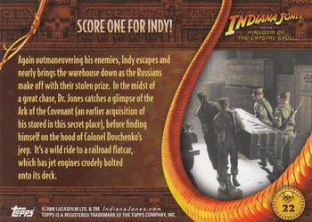 2008 Topps Indiana Jones and the Kingdom of the Crystal Skull #22 Score One for Indy! Back