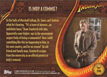2008 Topps Indiana Jones and the Kingdom of the Crystal Skull #30 Is Indy a Commie? Back