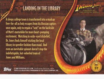2008 Topps Indiana Jones and the Kingdom of the Crystal Skull #37 Landing in the Library Back