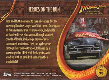 2008 Topps Indiana Jones and the Kingdom of the Crystal Skull #38 Heroes on the Run Back