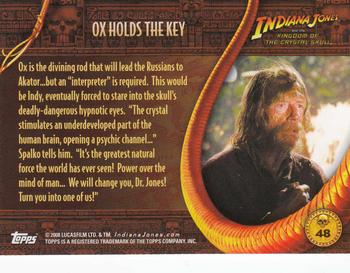 2008 Topps Indiana Jones and the Kingdom of the Crystal Skull #48 Ox Holds the Key Back