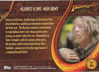 2008 Topps Indiana Jones and the Kingdom of the Crystal Skull #55 Against a One-Man Army Back
