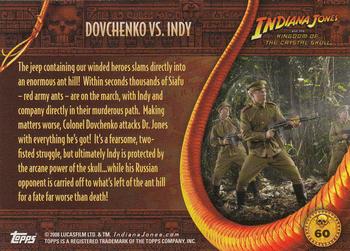 2008 Topps Indiana Jones and the Kingdom of the Crystal Skull #60 Dovchenko vs. Indy Back