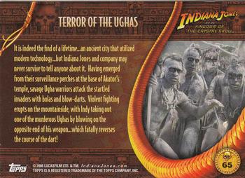 2008 Topps Indiana Jones and the Kingdom of the Crystal Skull #65 Terror of the Ughas Back