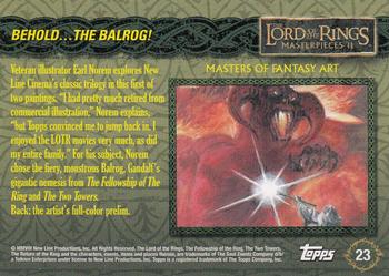2008 Topps Lord of the Rings Masterpieces II #23 Behold... The Balrog! Back