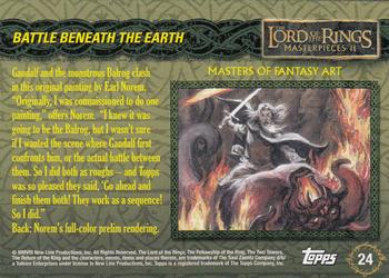 2008 Topps Lord of the Rings Masterpieces II #24 Battle beneath the Earth Back