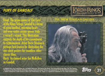2008 Topps Lord of the Rings Masterpieces II #31 Fury of Gandalf Back