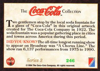 1994 Collect-A-Card Coca-Cola Collection Series 3 #246 Two gentlemen, 1922 Back