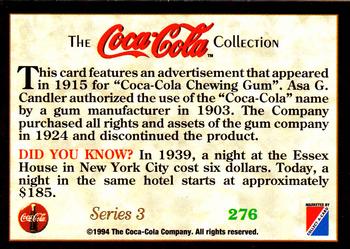 1994 Collect-A-Card Coca-Cola Collection Series 3 #276 