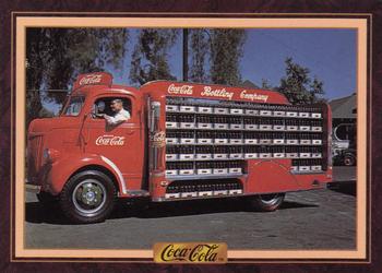 1994 Collect-A-Card Coca-Cola Collection Series 3 #283 Bright red delivery truck, 1940 Front