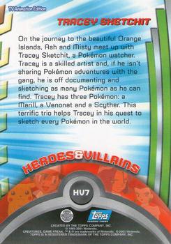 2001 Topps Pokemon Johto (UK) #HV7 Tracey Sketchit Back