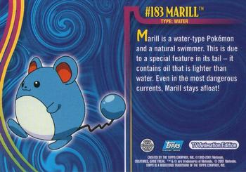 2001 Topps Pokemon Johto (UK) #NNO Marill Back