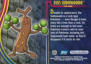 2001 Topps Pokemon Johto (UK) #NNO Sudowoodo Back