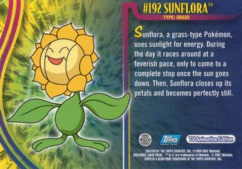 2001 Topps Pokemon Johto (UK) #NNO Sunflora Back