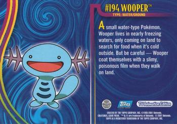 2001 Topps Pokemon Johto (UK) #NNO Wooper Back